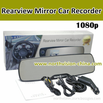 Rearview Mirror Car Video Recorder with 1080P HD, Support TF Card and Motion Detection (G300)